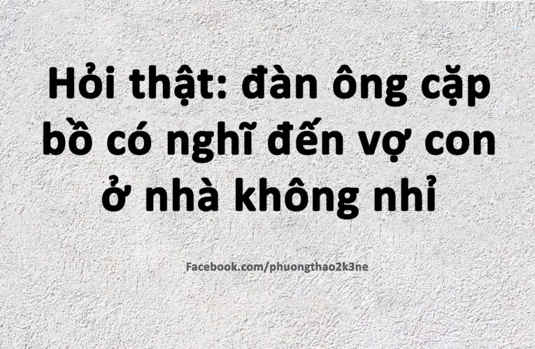 Tôi chấp nhận để chồng cặp bồ vì tình yêu trong tôi đã nguội lạnh